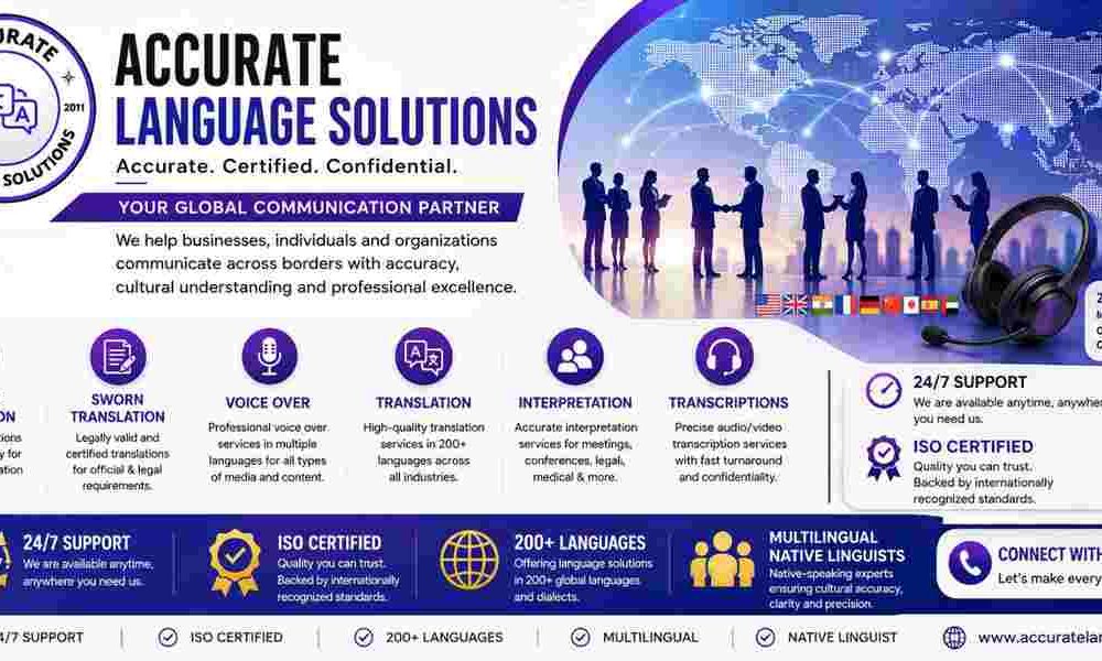 Accurate Language Solutions Expands Multilingual Communication Services for Businesses and Organizations 1 Accurate Language Solutions Expands Multilingual Communication Services for Businesses and Organizations