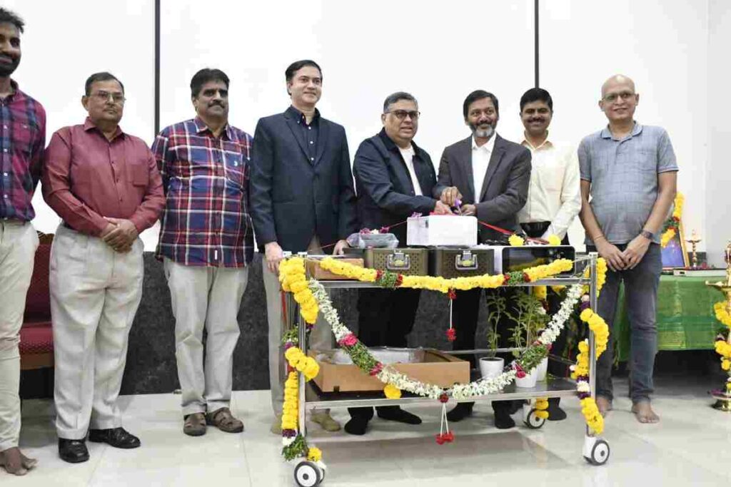 enGen Global Donates Advanced Surgical Equipment to Seva Bharathi Hospital 1 enGen Global leaders handing over surgical equipment to Seva Bharathi Hospital officials in Hyderabad